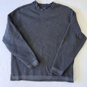 Roundtree & Yorke Outdoors Mens XL Gray Textured Fleece Lined  Sweatshirt